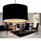 Lustre Pendente Cúpula De Tecido Preto |tam: Ø 35x20